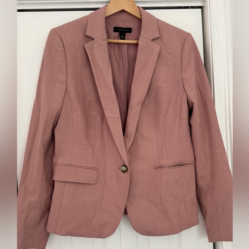 Ann Taylor Dusty Rose Blazer 6